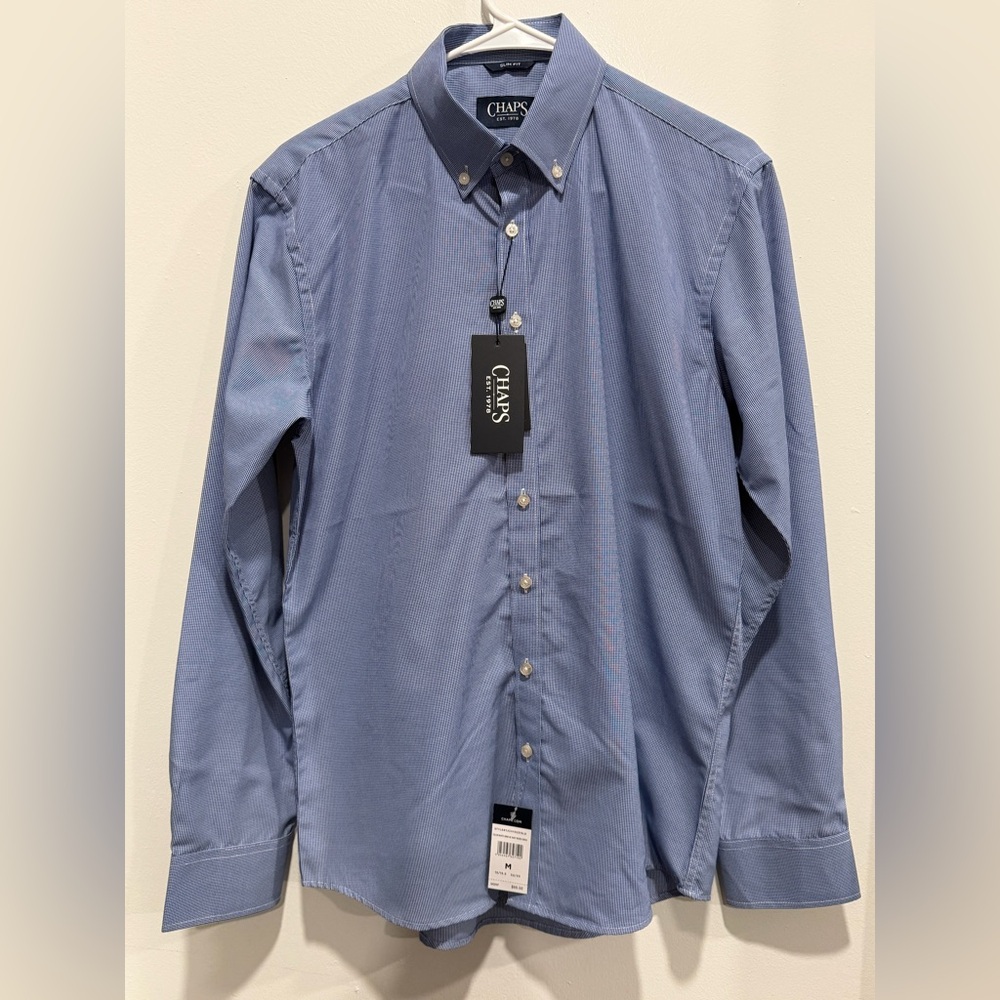 Chaps Men's Button Down Shirt in Blue